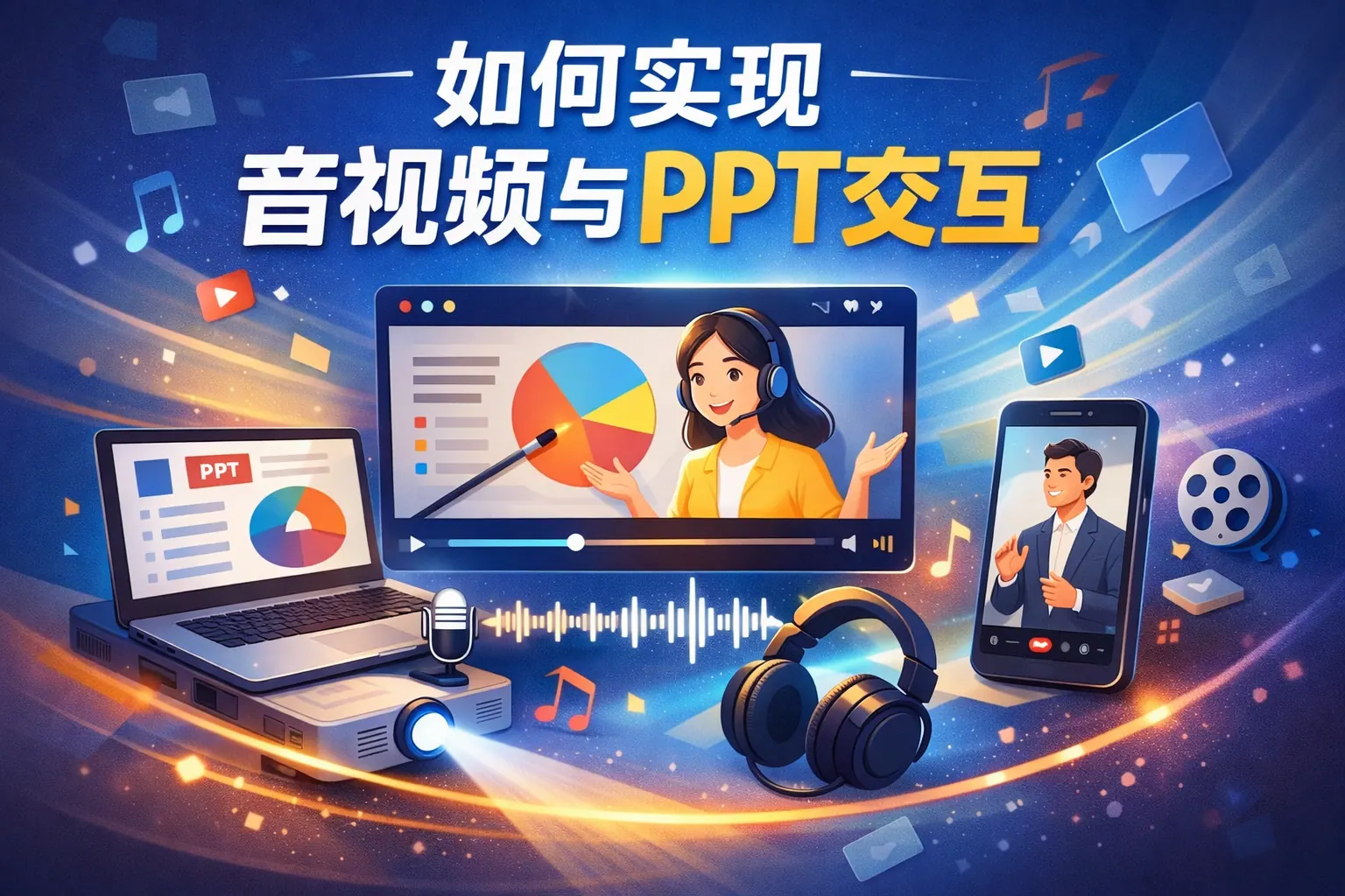 如何实现音视频与PPT交互