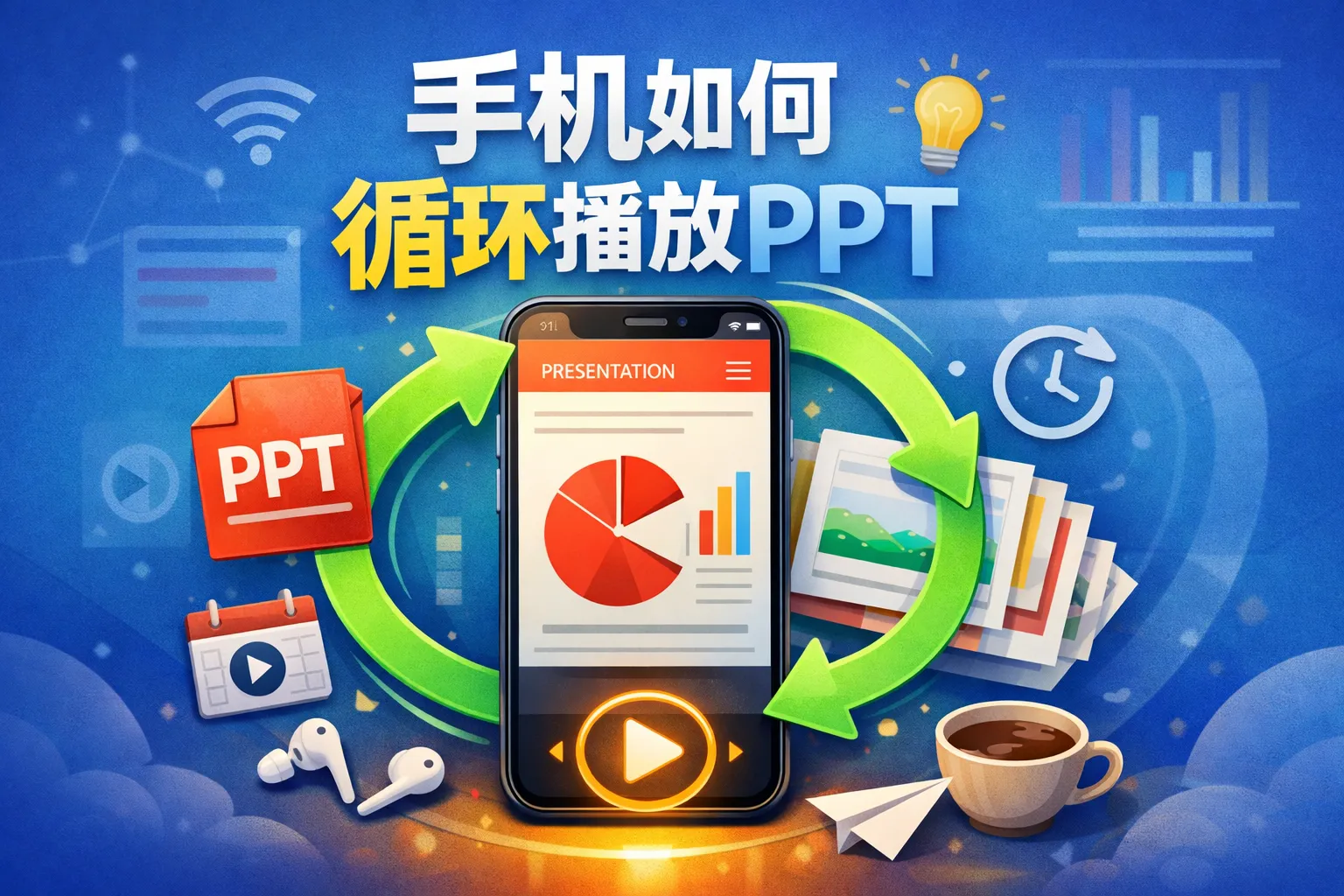 手机如何循环播放ppt