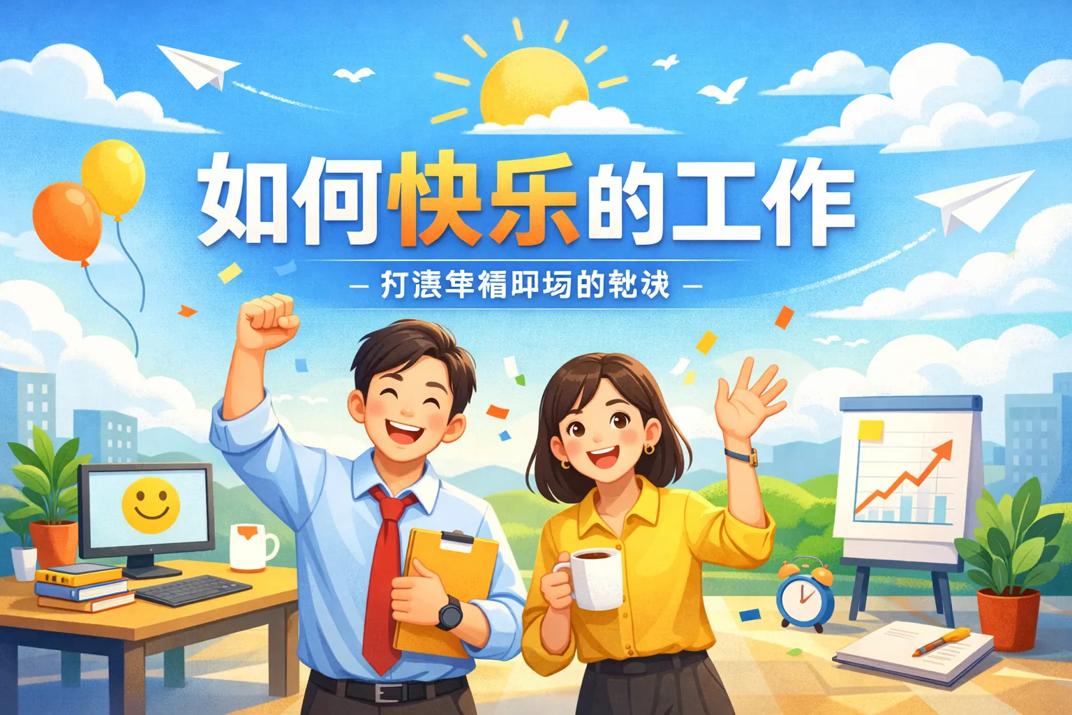 关于如何快乐的工作的ppt模板