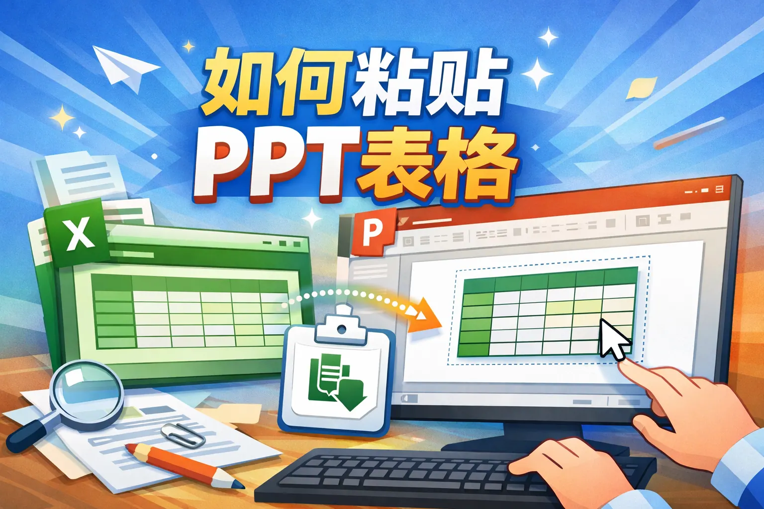 如何粘贴ppt表格