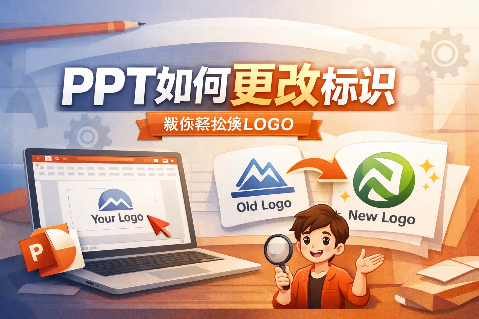 ppt如何更改标识