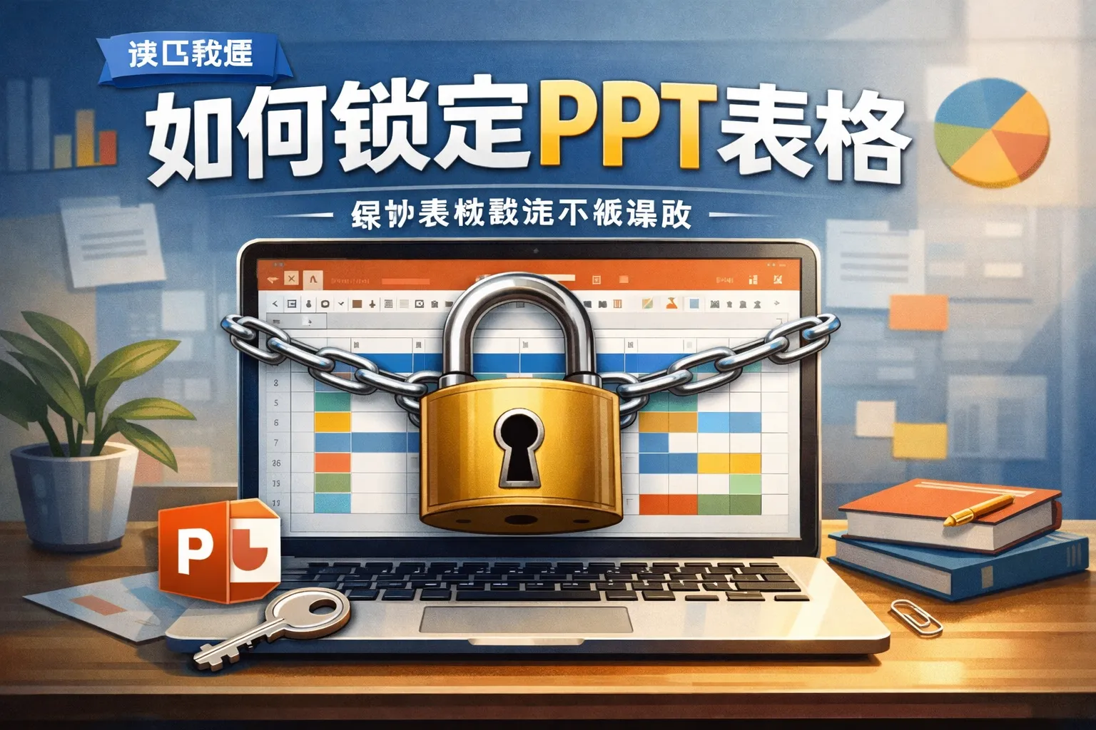 如何锁定ppt表格