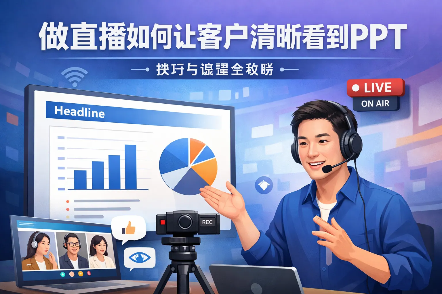 做直播如何让客户清晰看到ppt