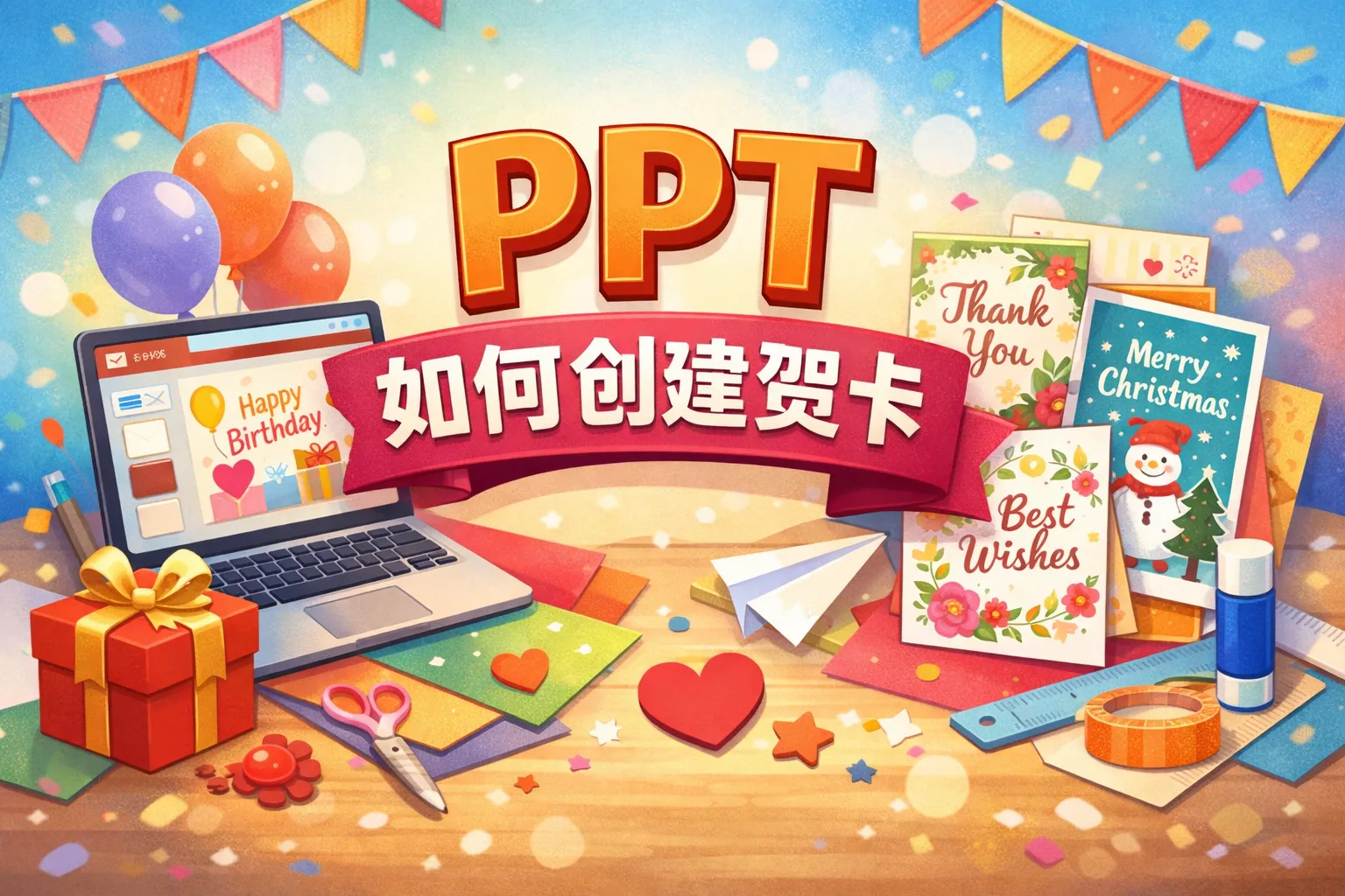 ppt如何创建贺卡