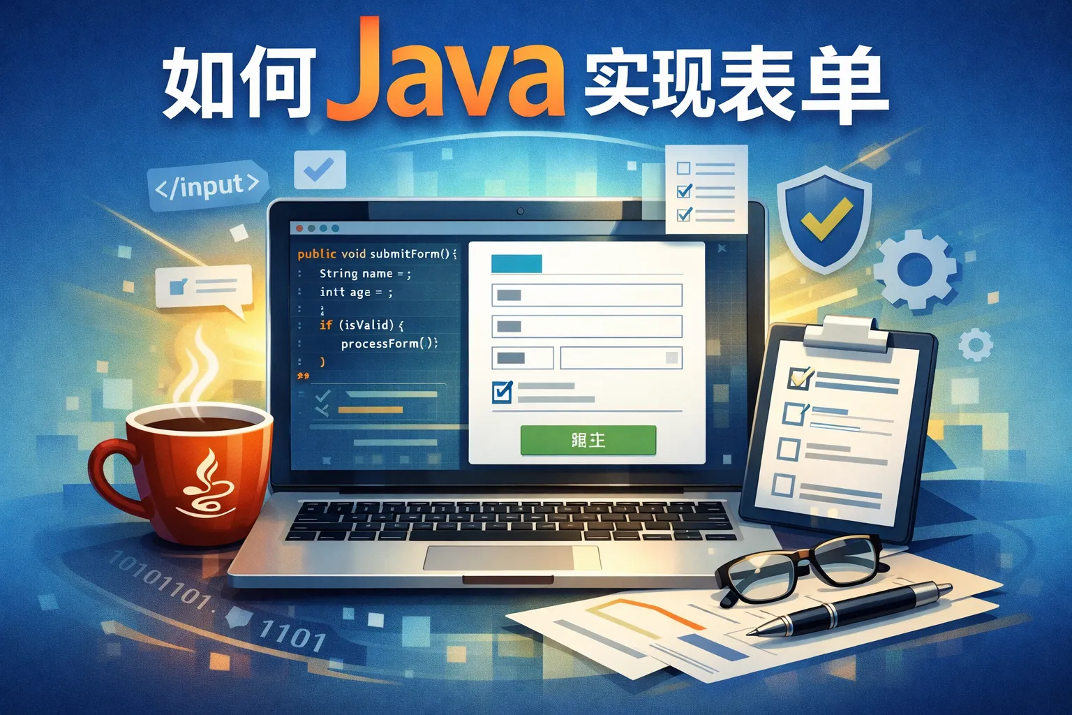 如何java实现表单