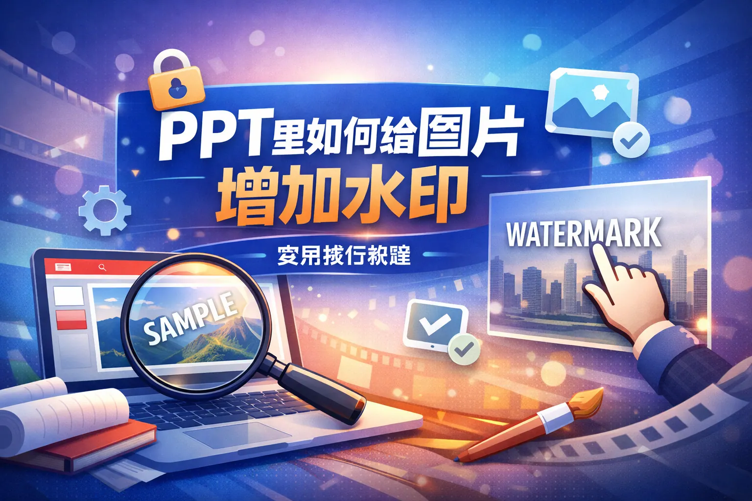 ppt里如何给图片增加水印