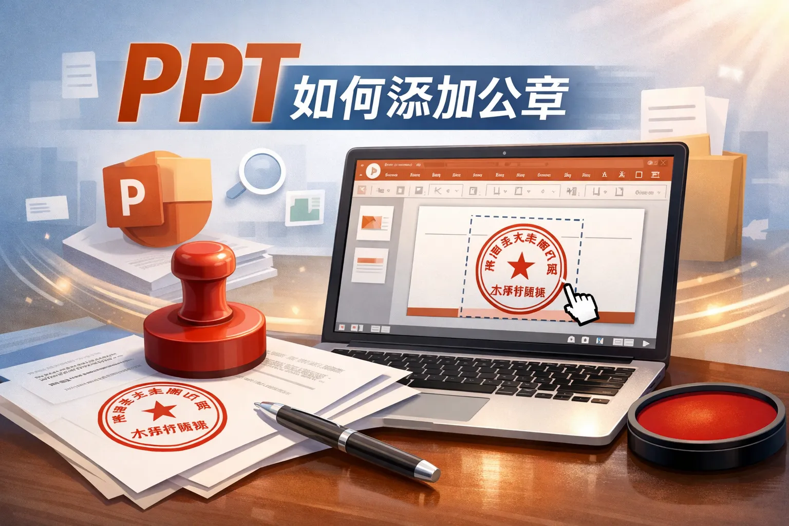 ppt如何添加公章