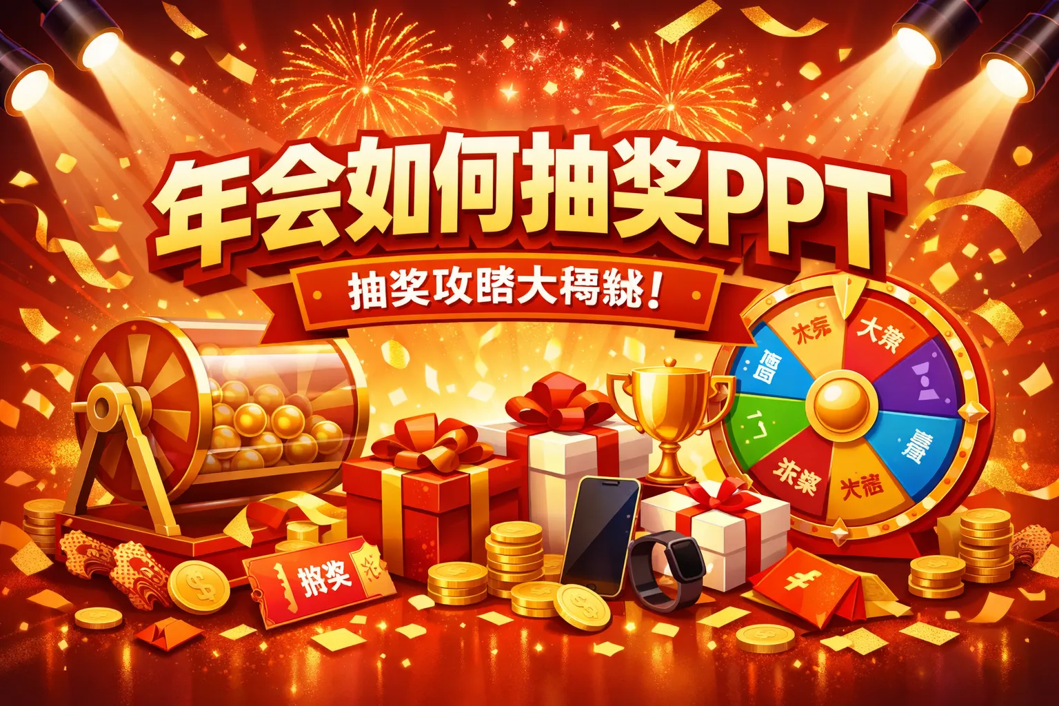年会如何抽奖PPT