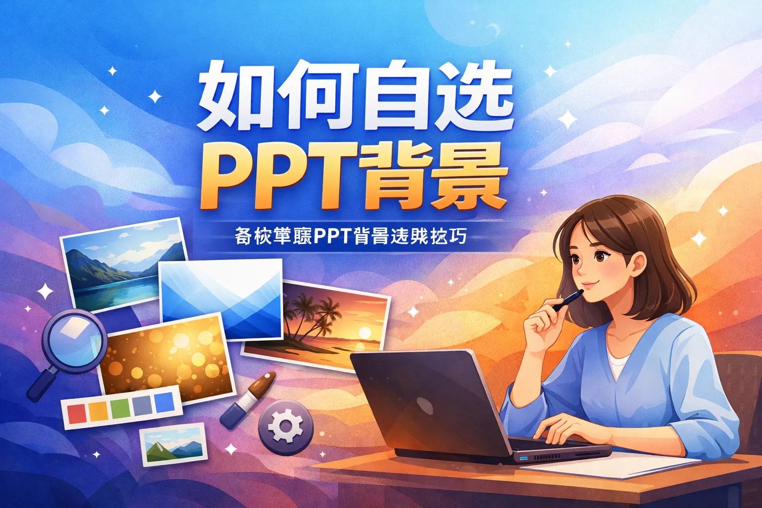 如何自选ppt背景