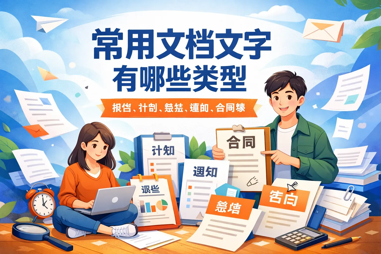 常用文档文字有哪些类型