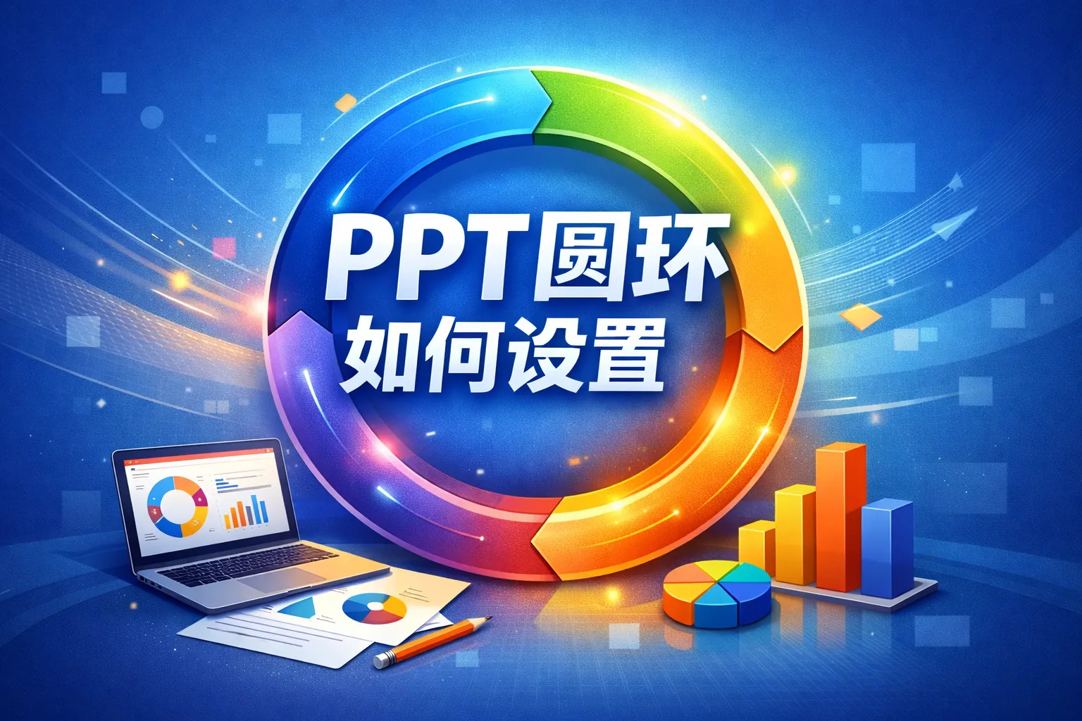 ppt圆环如何设置