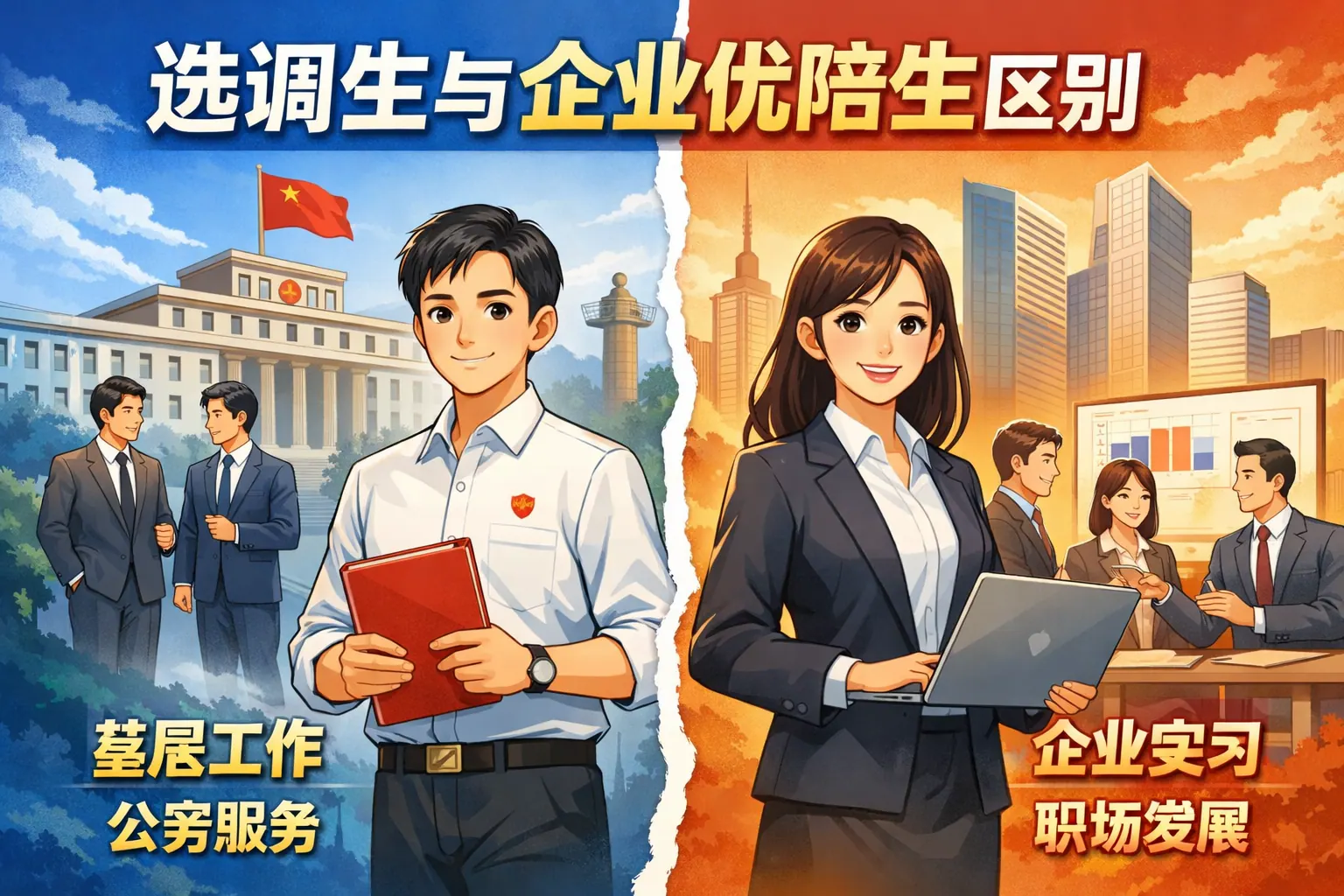 选调生与企业优陪生区别