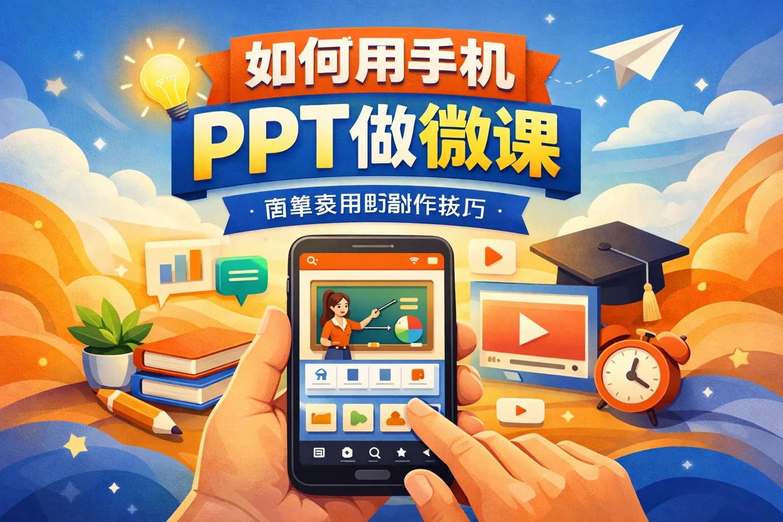 如何用手机ppt做微课