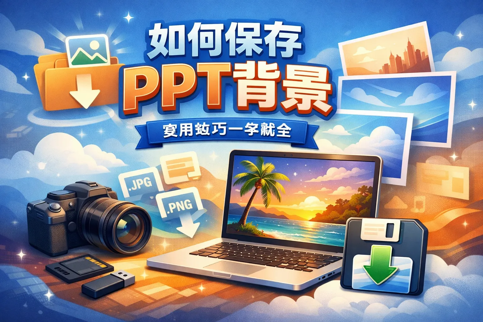 如何保存ppt背景