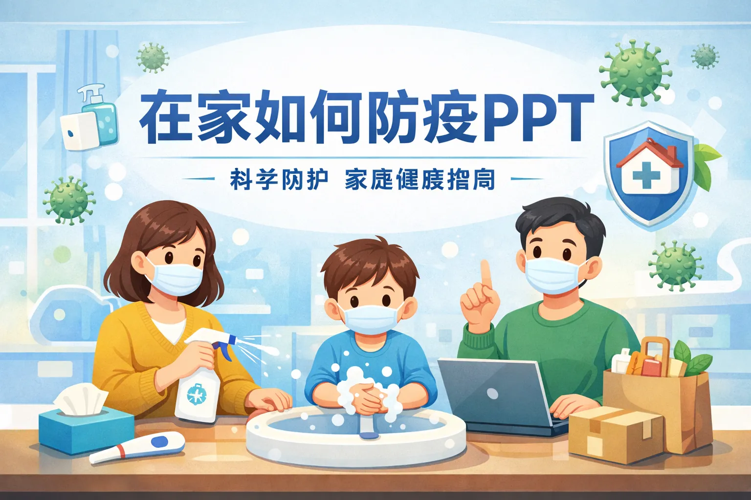 在家如何防疫ppt
