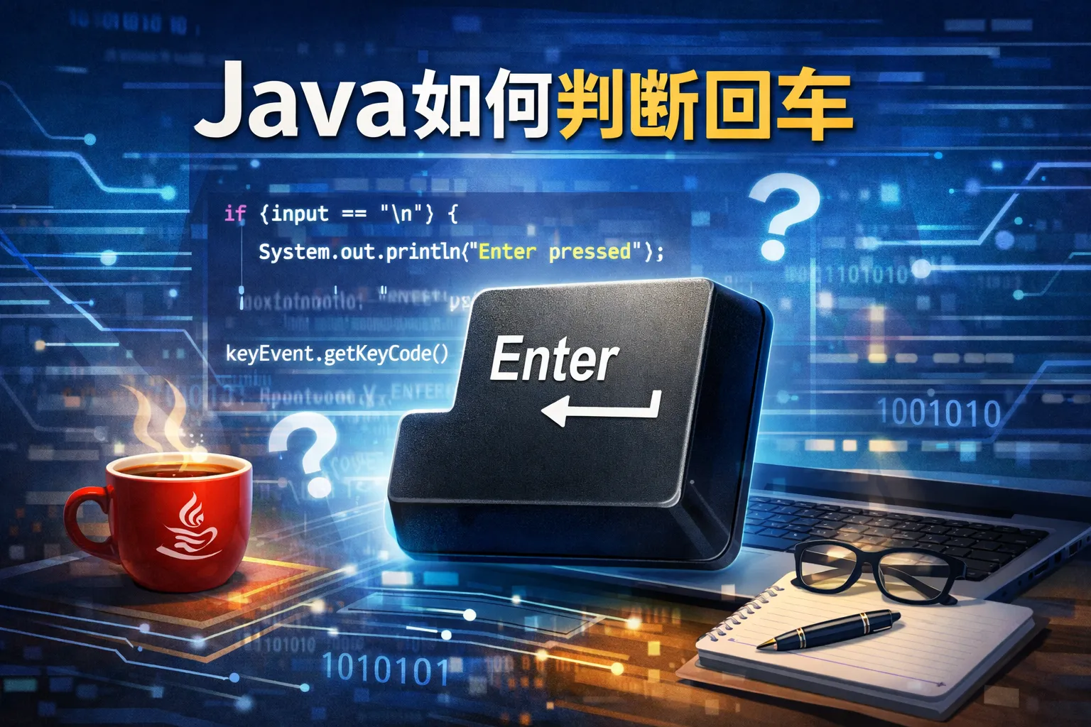 java如何判断回车