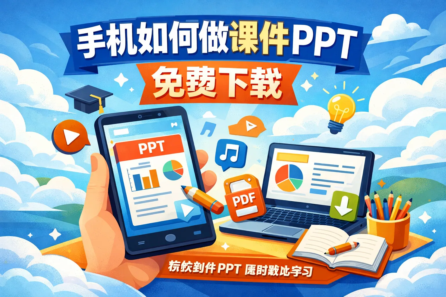 手机如何做课件ppt免费下载