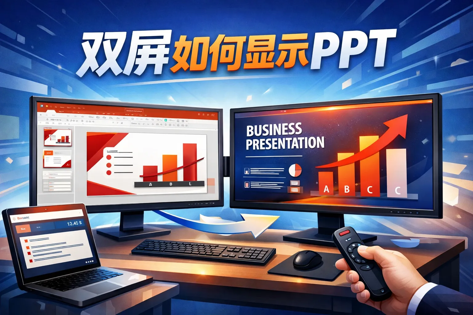 双屏如何显示ppt