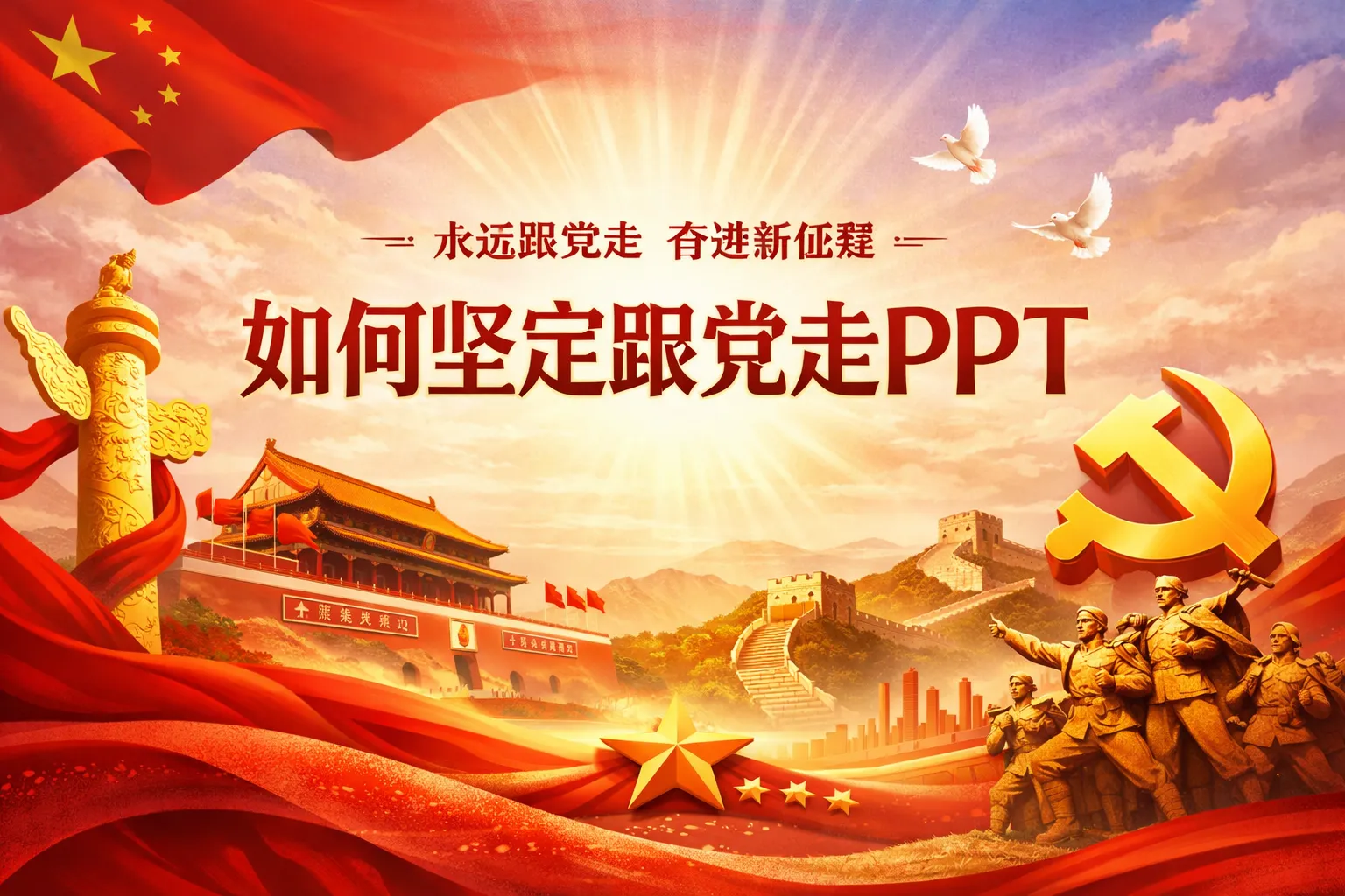 如何坚定跟党走ppt