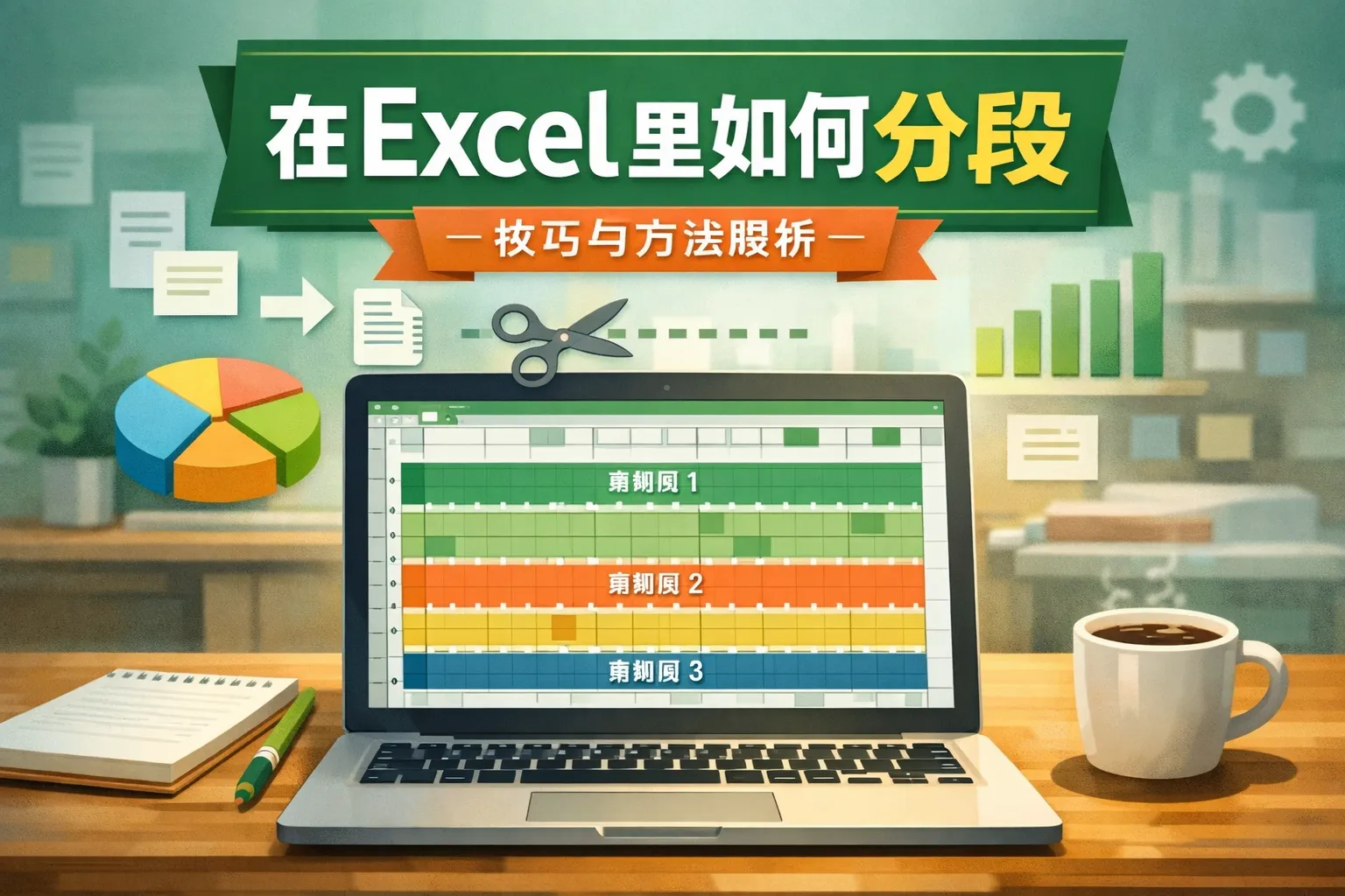 在excel里如何分段