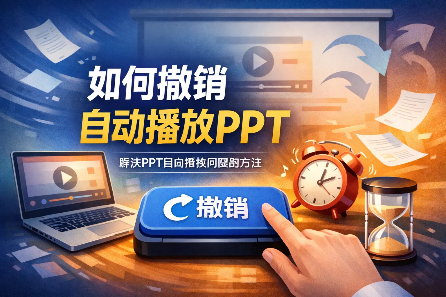 如何撤销自动播放ppt