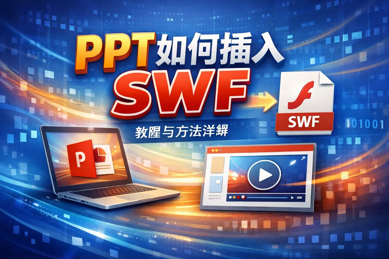 PPT如何插曲swf