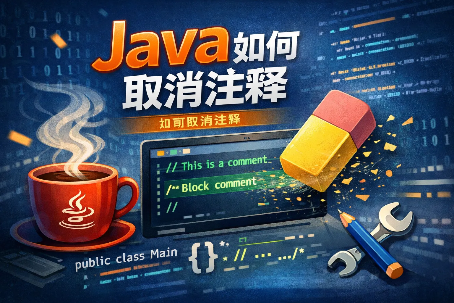 java如何取消注释