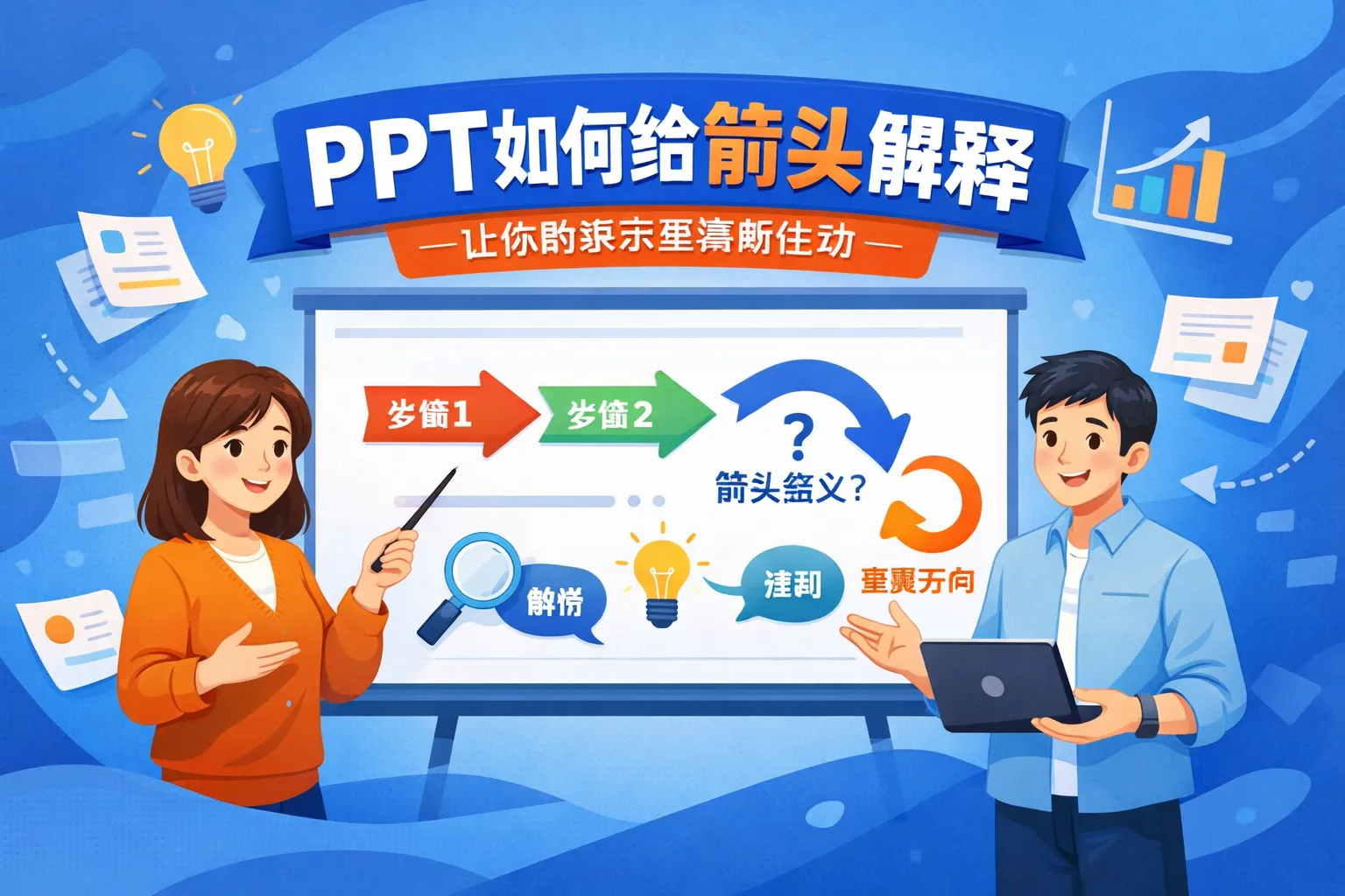 ppt如何给箭头解释