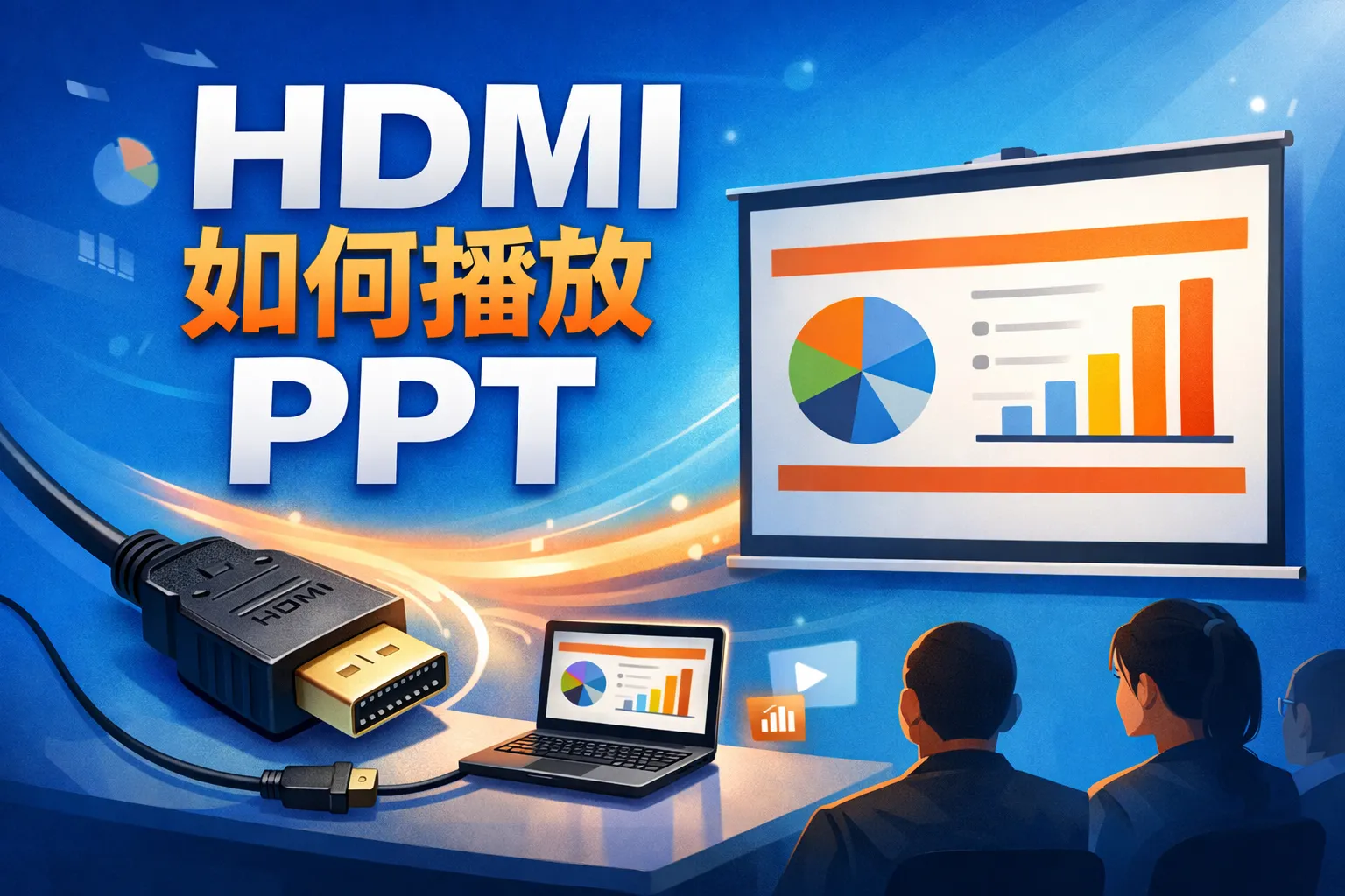 hdmi如何播放ppt