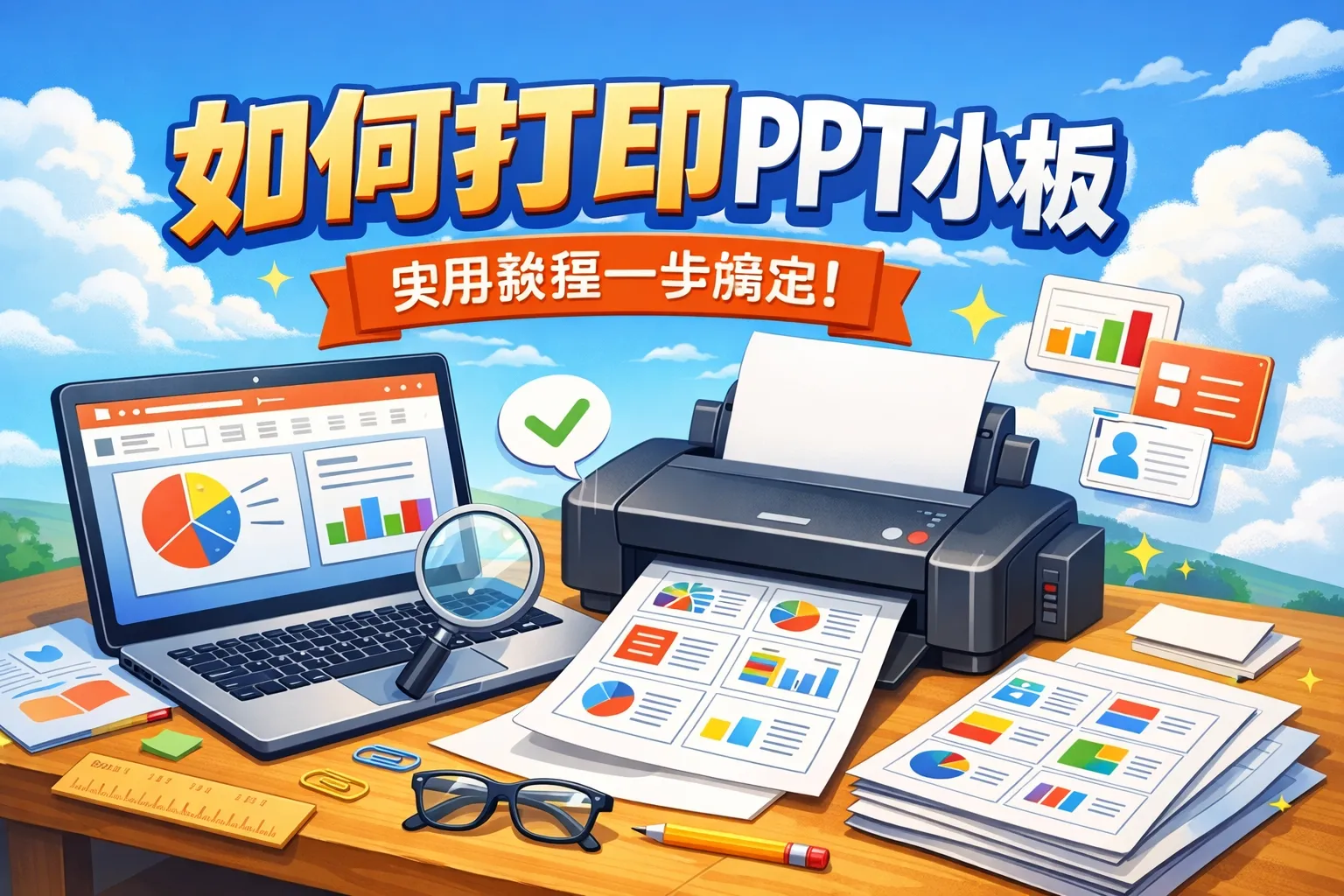 如何打印ppt小板