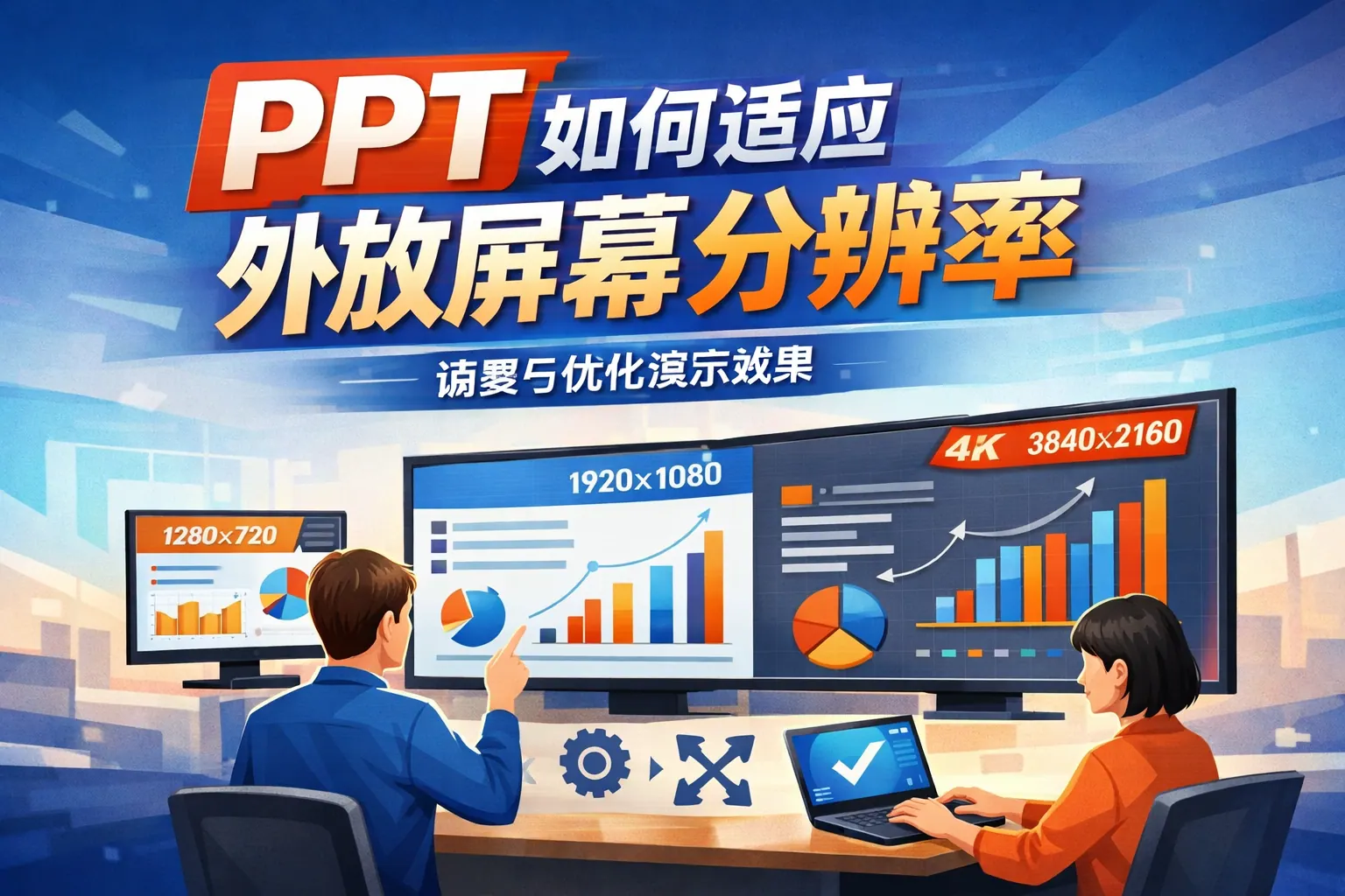 ppt如何适应外放屏幕分辨率