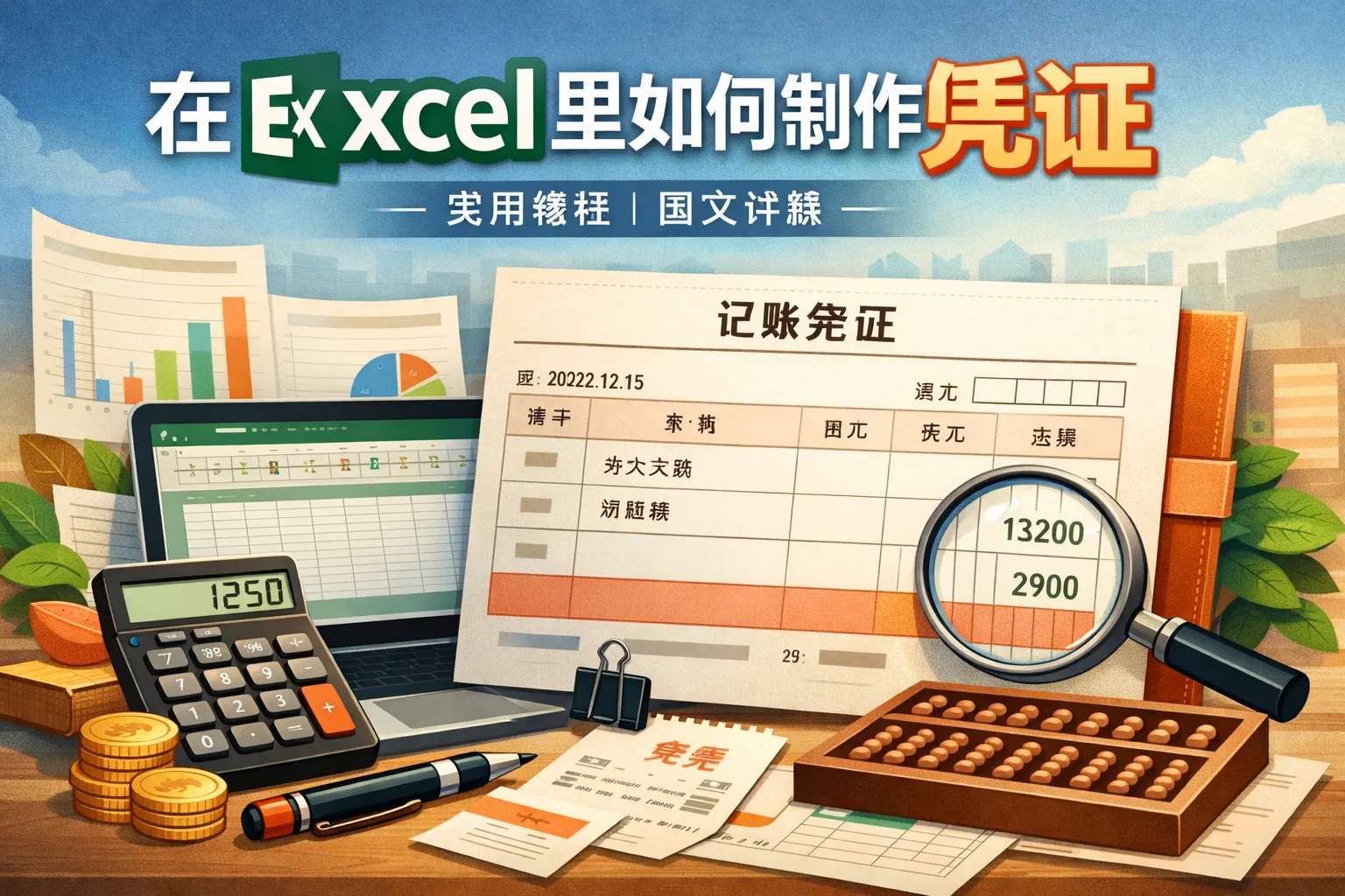 在excel里如何制作凭证