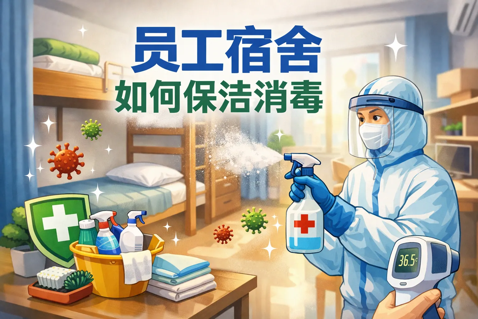 员工宿舍如何保洁消毒