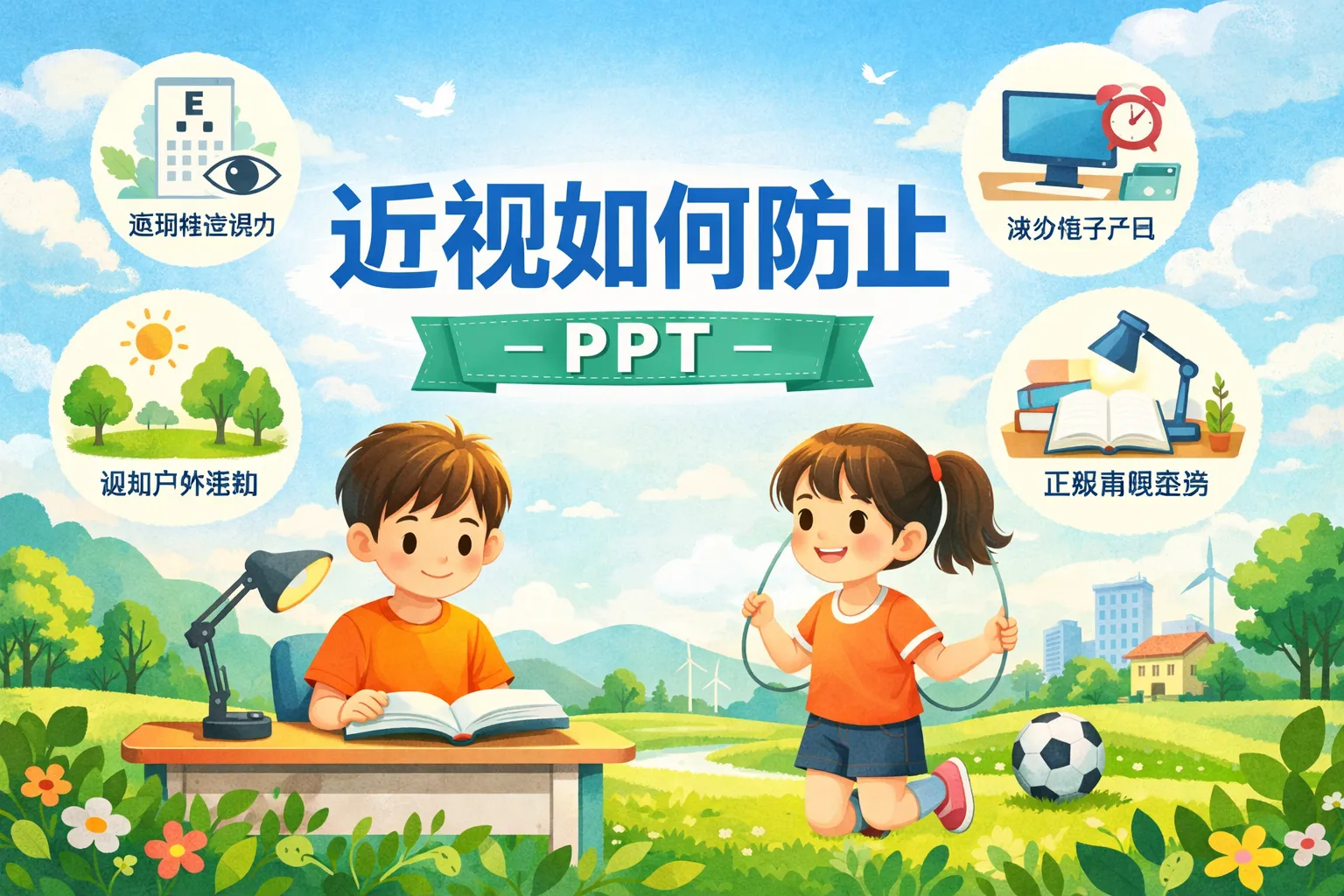 近视如何防止ppt