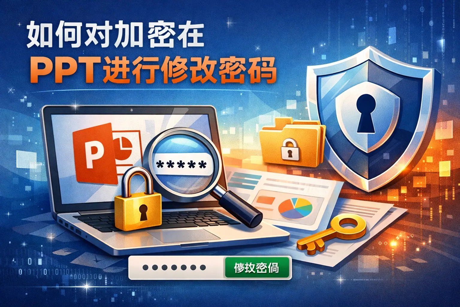 如何对加密在ppt进行修改密码