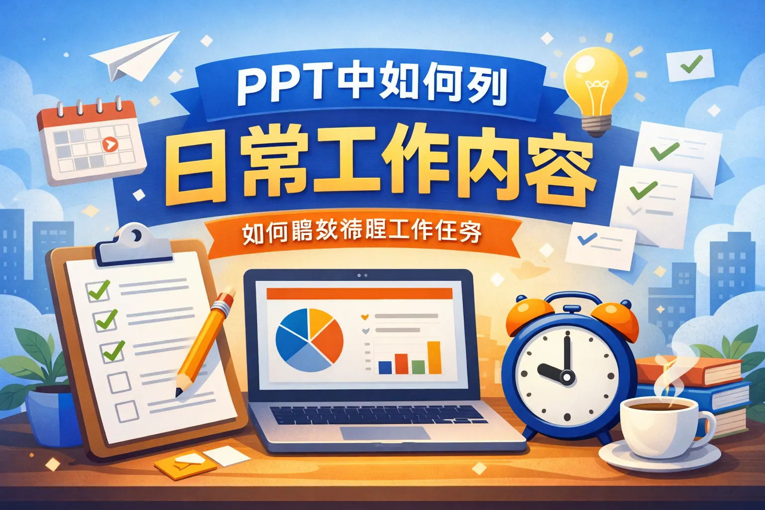 ppt中如何列日常工作内容