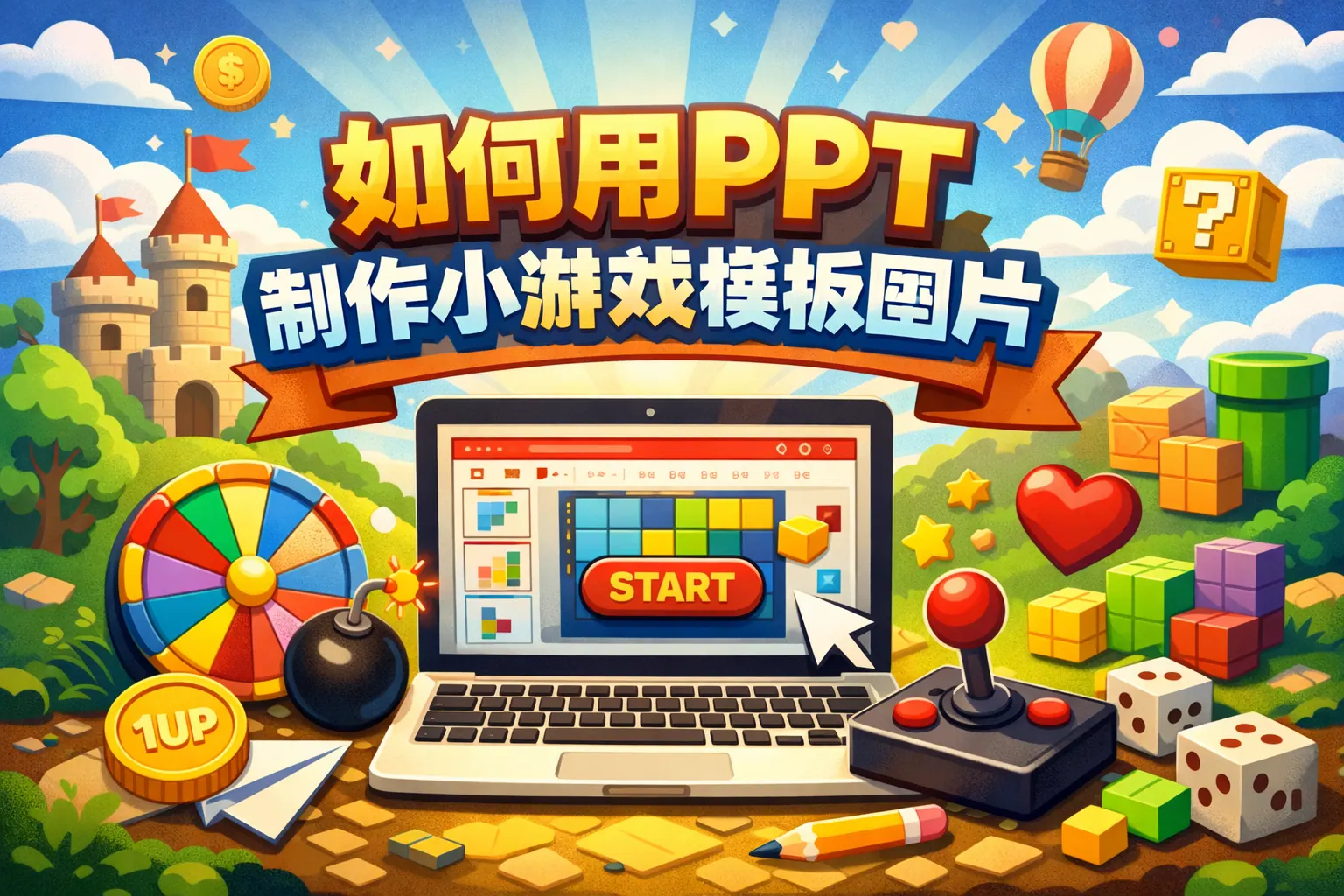 如何用ppt制作小游戏模板图片