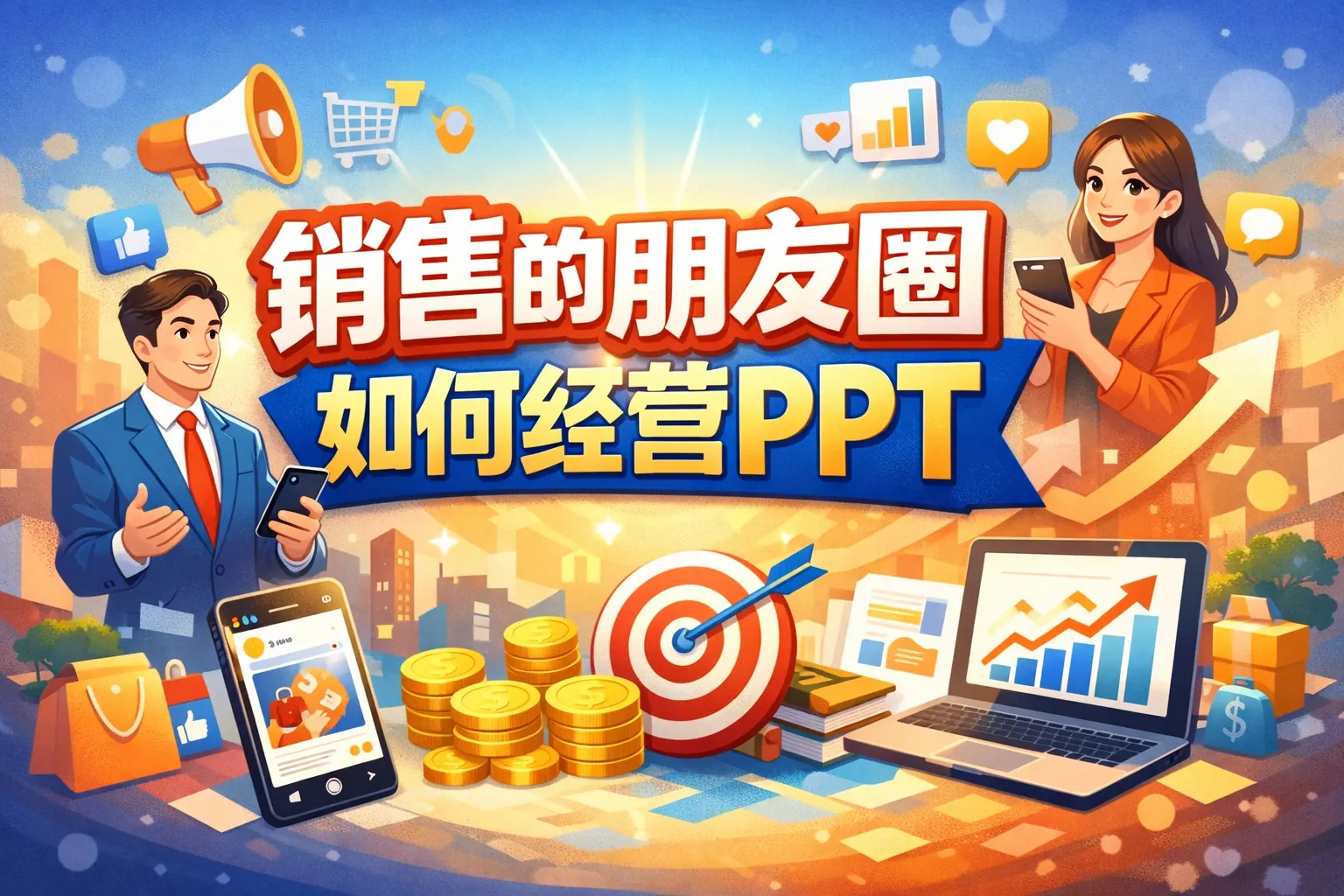 销售的朋友圈如何经营ppt