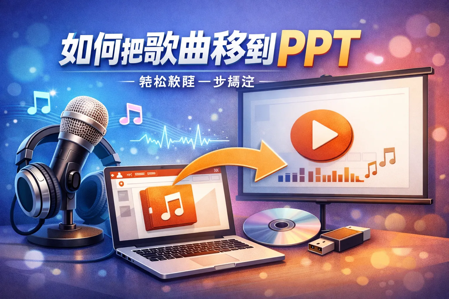 如何把歌曲移到ppt
