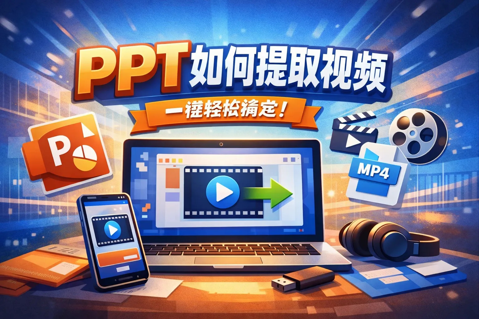 ppt如何提取视频