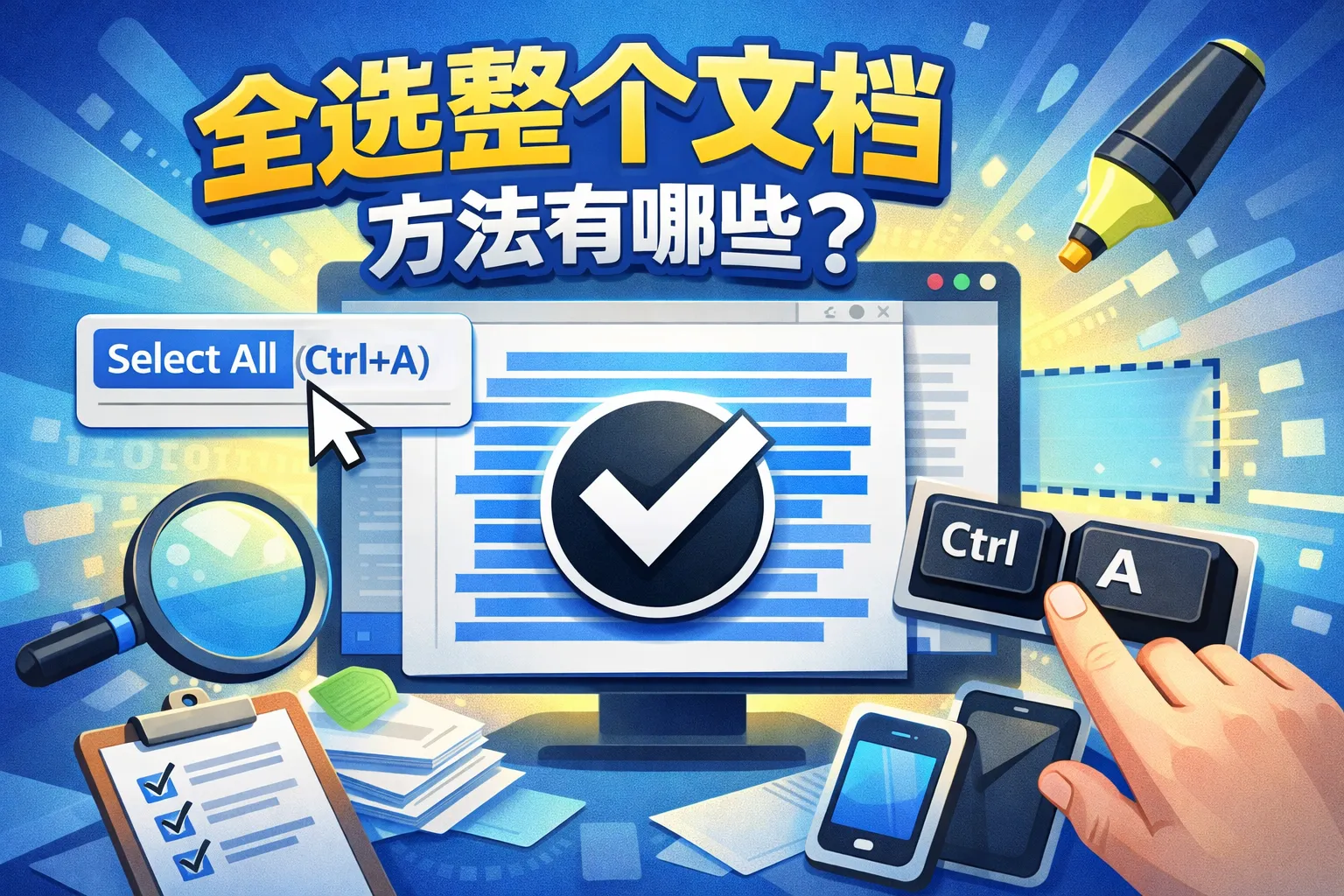 全选整个文档方法有哪些