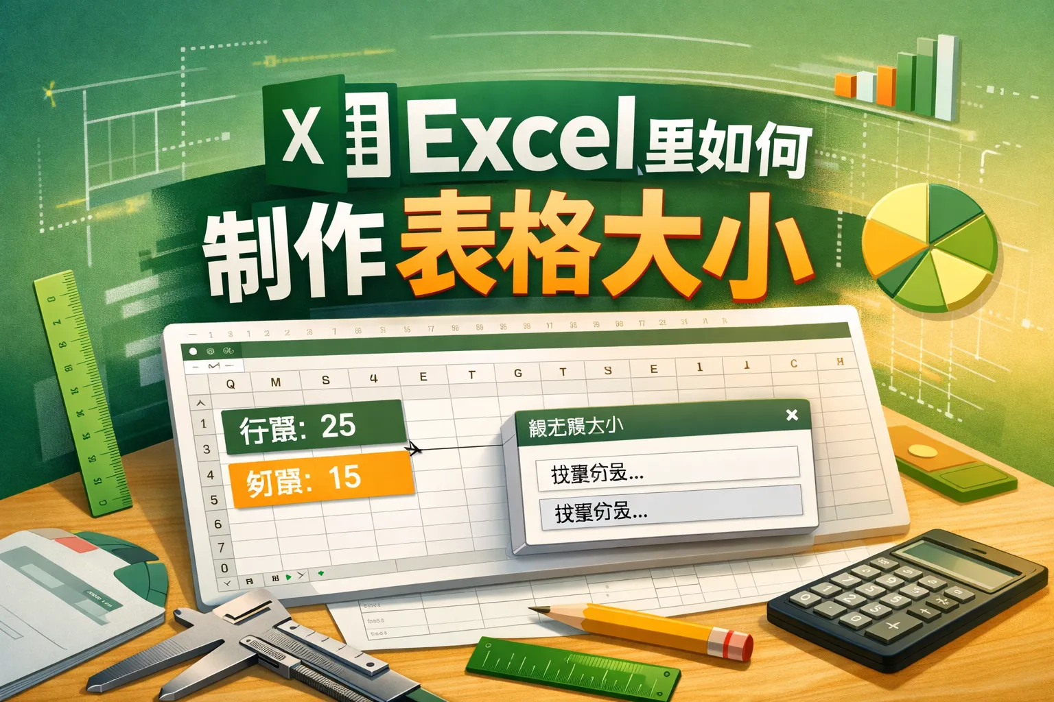 在excel里如何制作表格大小
