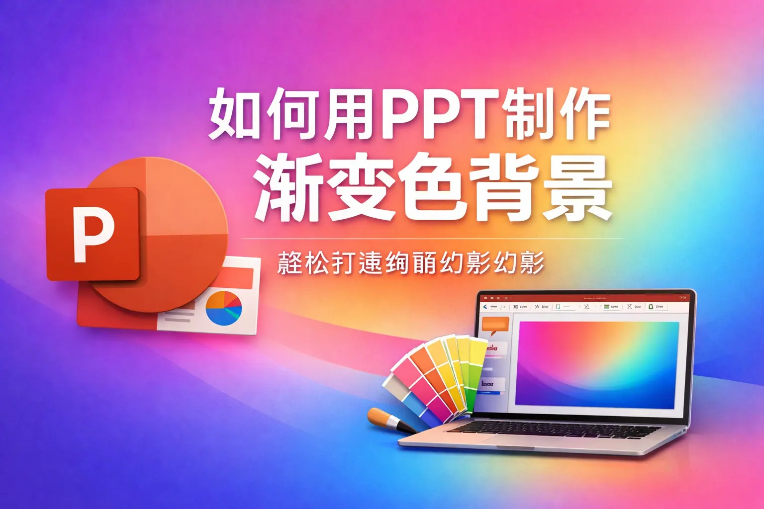 如何用PPT制作渐变色背景