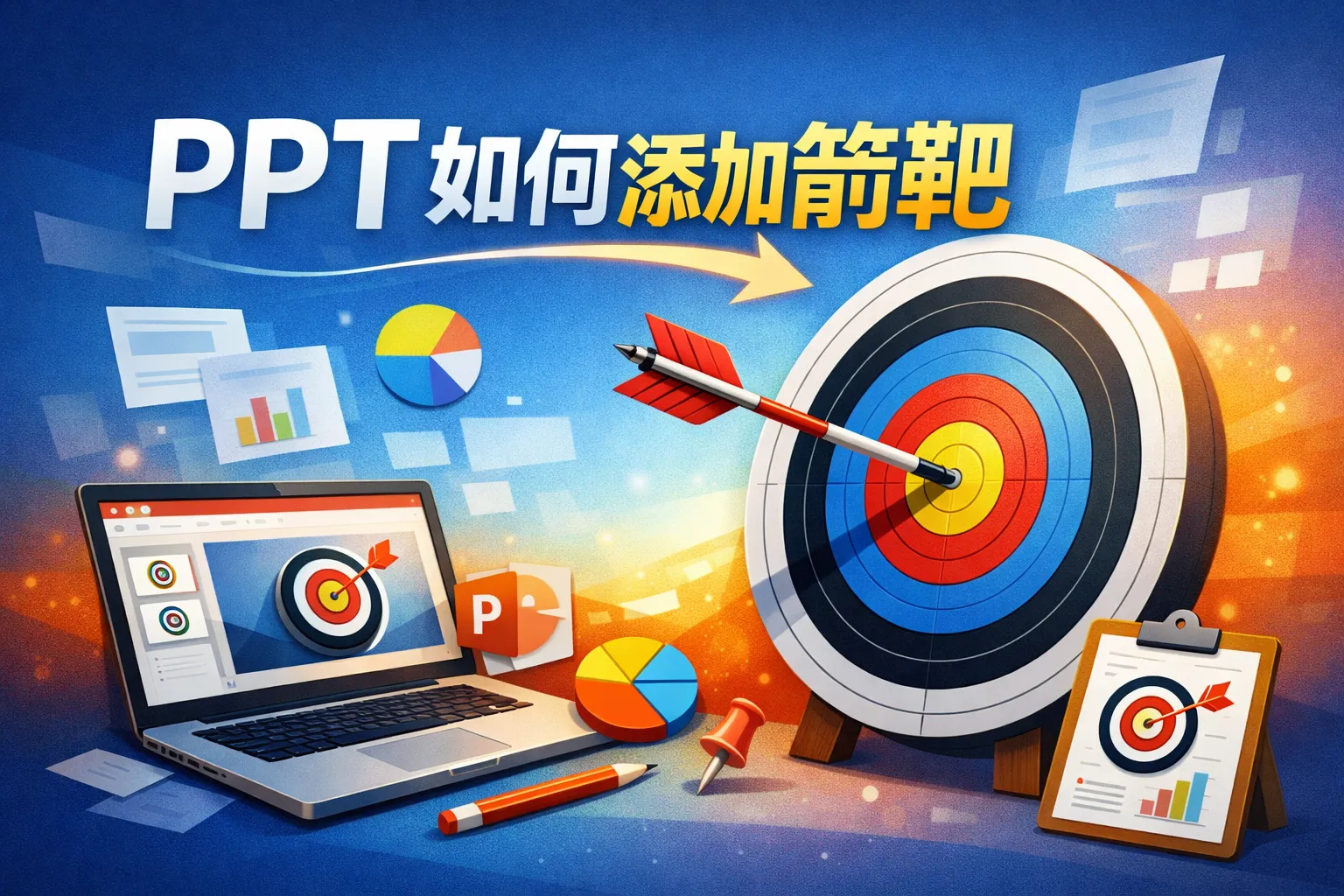 ppt如何添加箭靶