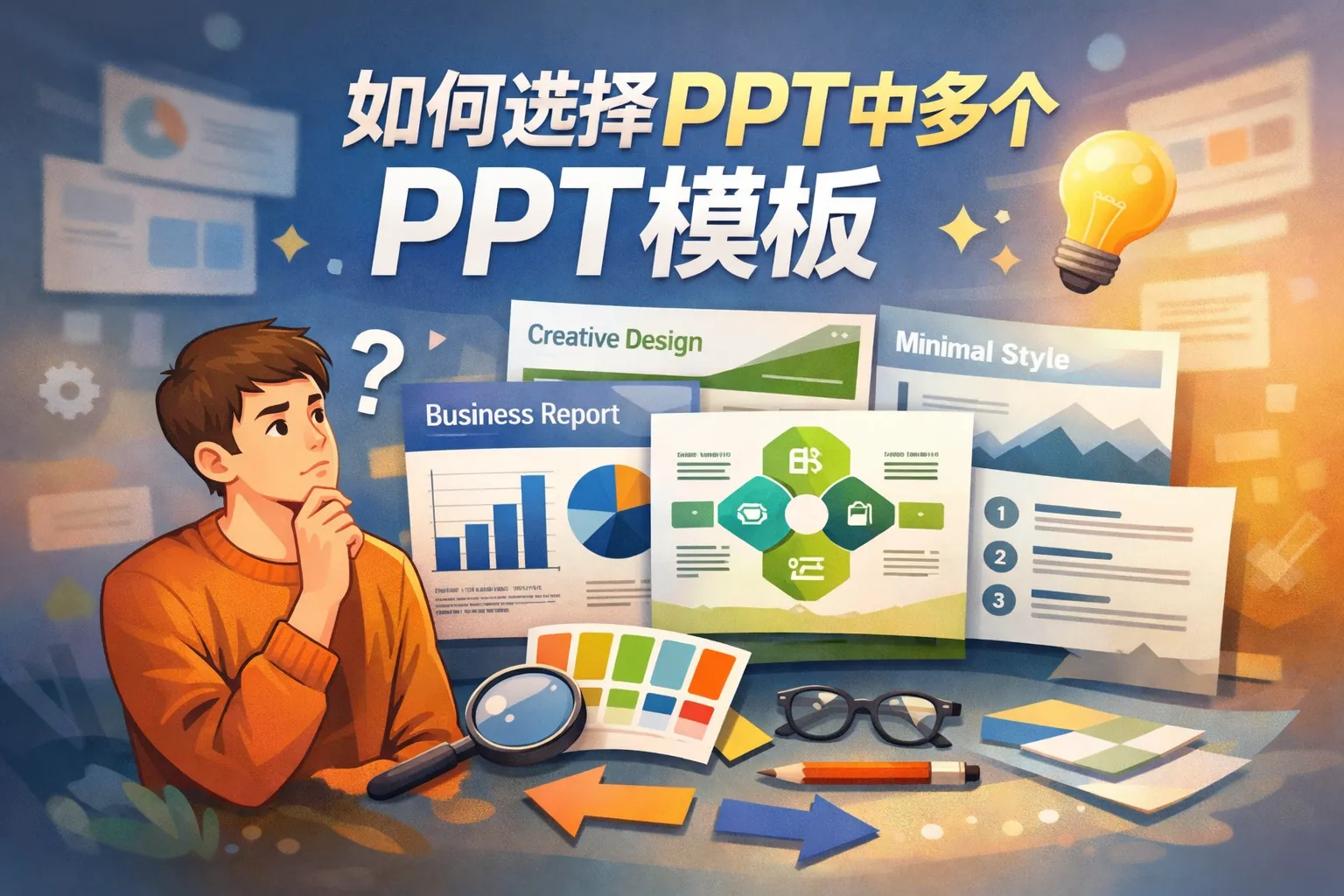 如何选择ppt中多个ppt模板