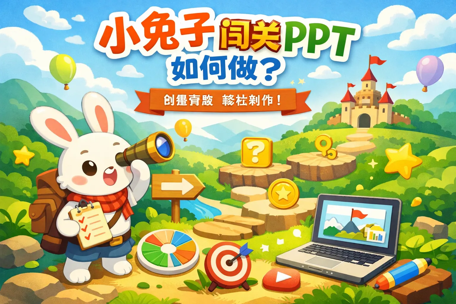 小兔子闯关ppt如何做