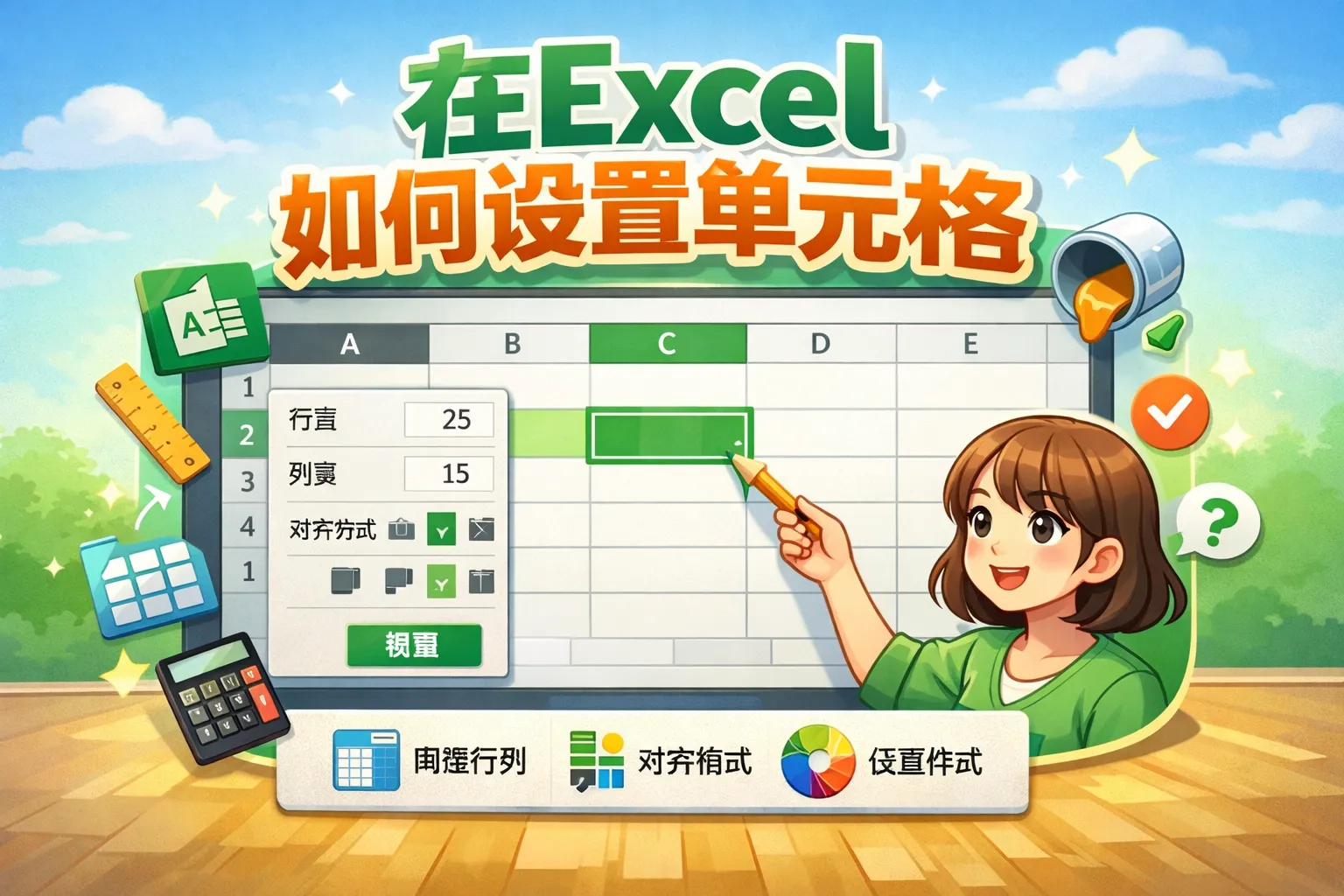 在excel如何设置单元格