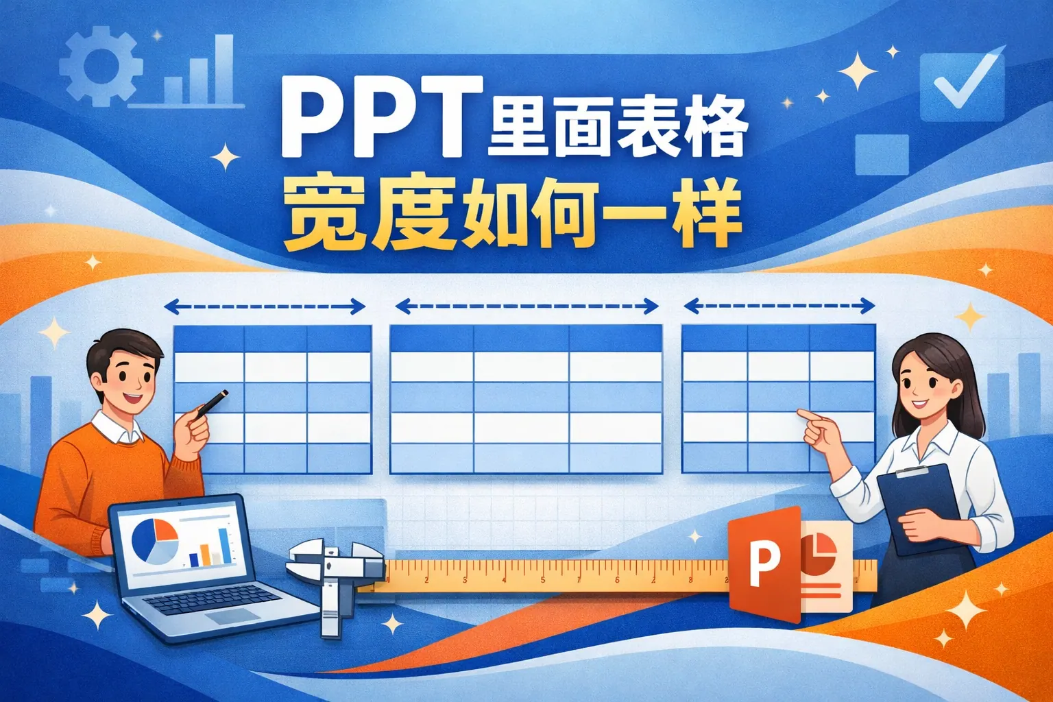 PPT里面表格宽度如何一样