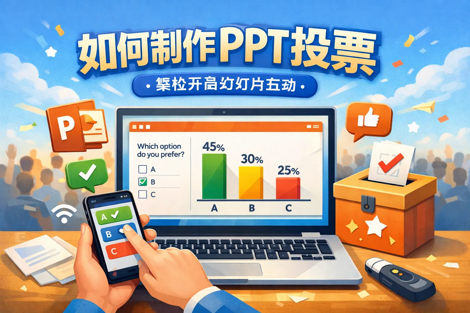 如何制作ppt投票