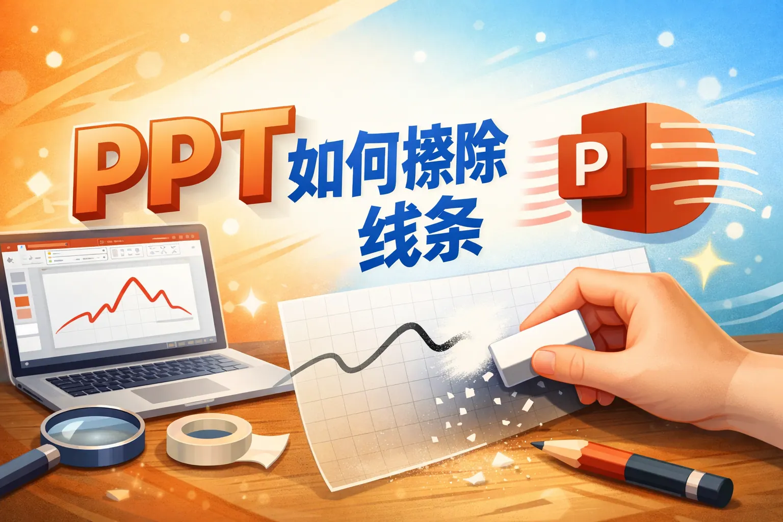 ppt如何擦除线条